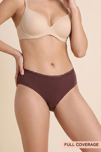Zivame Dreamcatcher Regular Rise Full Coverage Hipster Panty - Rum Raisin — thumbnail 1
